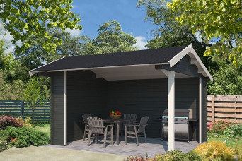  Outdoor Life Products | Overkapping Kirian 380 x 300 | Gecoat | Carbon Grey-Wit 210212-31